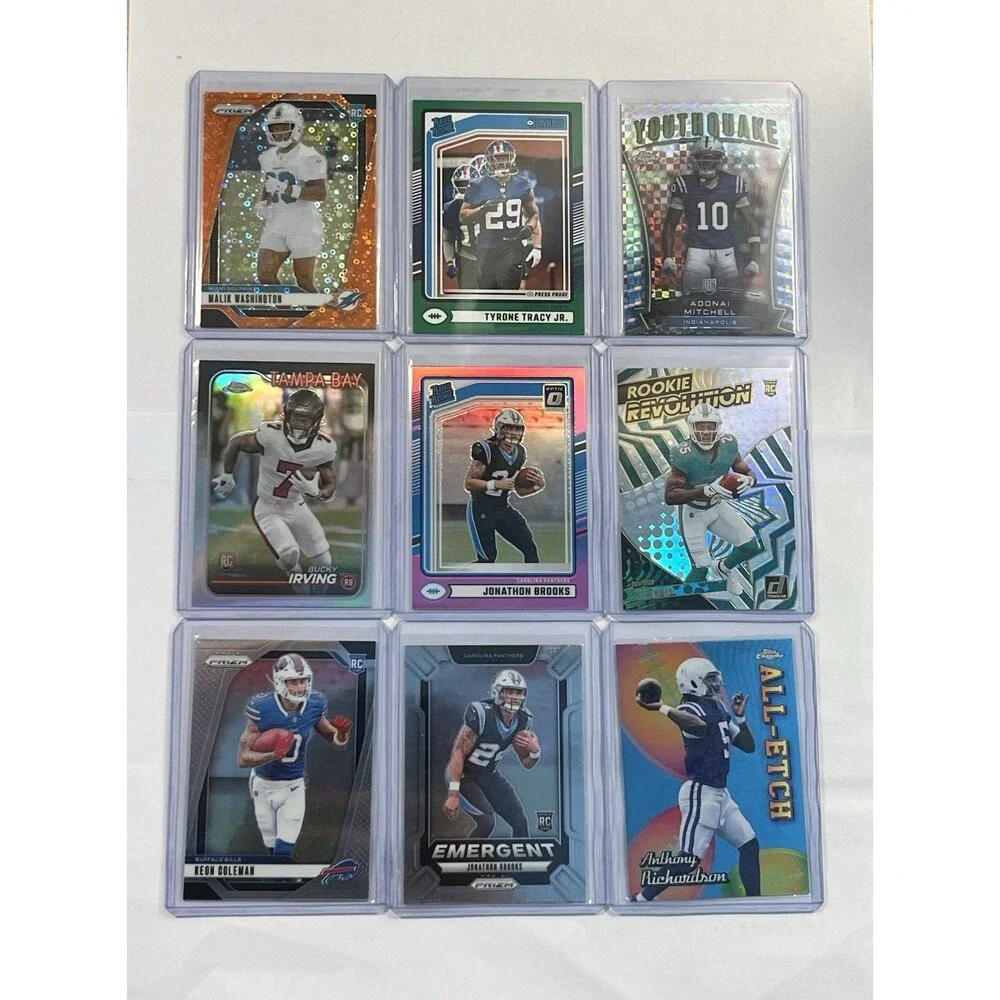 2024 NFL Rookie Card Lot 9pc - Keon Coleman Brooks Bucky Irving Richardson RC